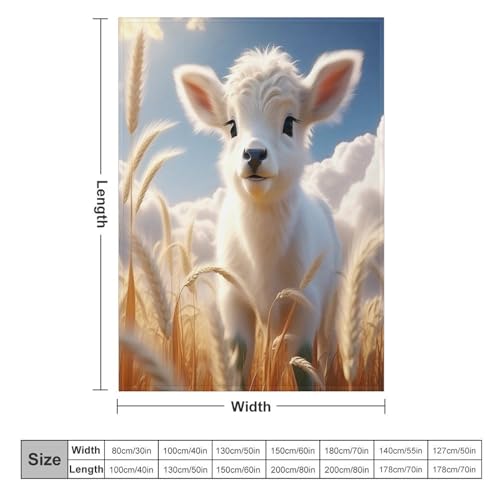 Couverture vache en flannel 140x180 cm douillette pour lit et canapé - 6