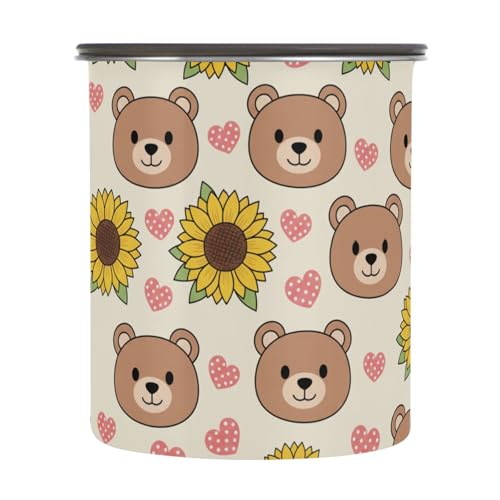 Contenedor de café inoxidable con tapa hermética 900ml