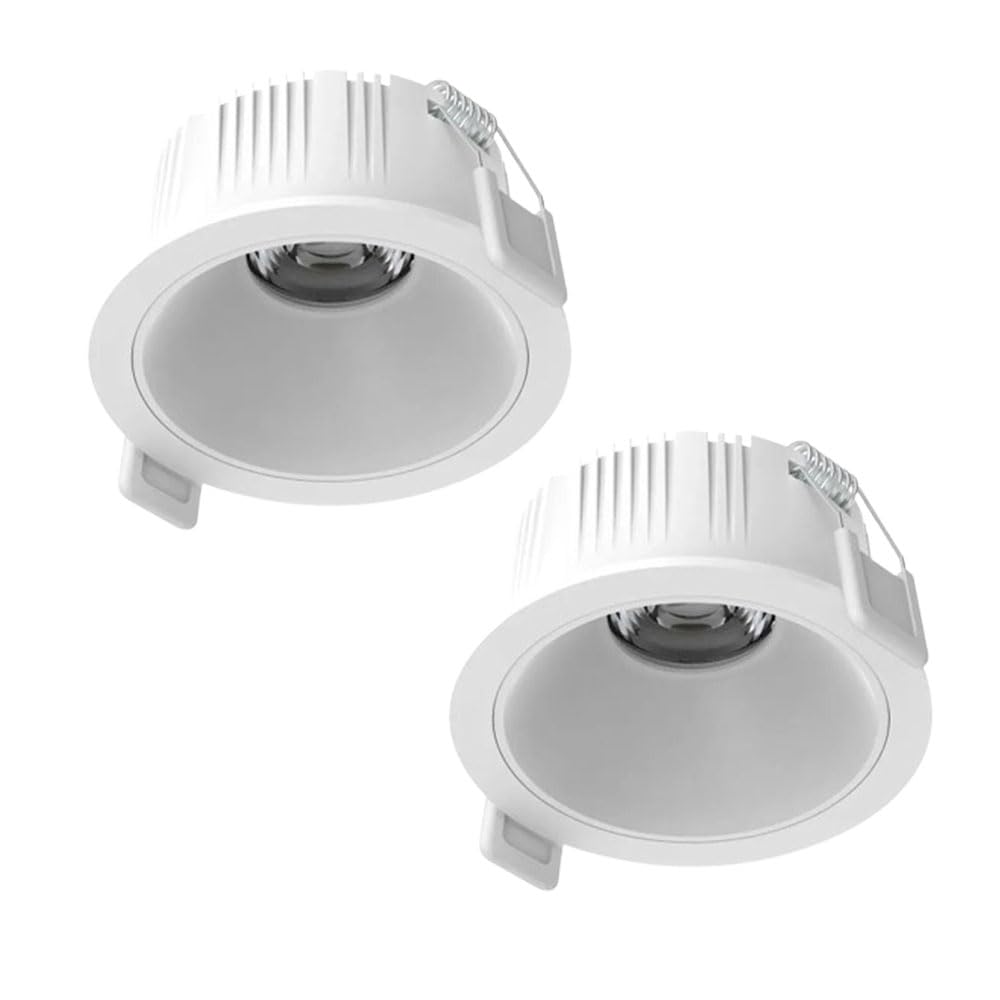 Oświetlenie Wewnętrzne Sufitowe Led 2,3-5,1 Cala, 3 W, 10 W, 15 W, 20 W, 25 W, Cob, Antyodblaskowe, S Cri90+, 3 Cct, Możliwość Wyboru Temperatury Barwowej 3000 K/4000 K/6000 K, Biała Listwa Maskująca