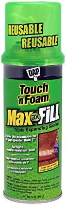 Touch 'n Foam Max Fill Maximum Expanding Sealant, Cream, 12 fl oz (00043)