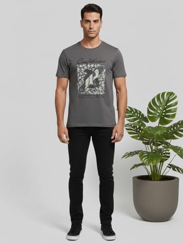 Image of Dollar Men's Pack of 1 Printed Non Zipper Round Neck T-Shirt