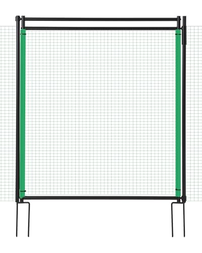Signstek Tor für Begrenzungszaun - 90 cm, Tür für Gartenzaun mit Einhand Öffnung, mobiles Zauntor für Camping, Garten, Weide