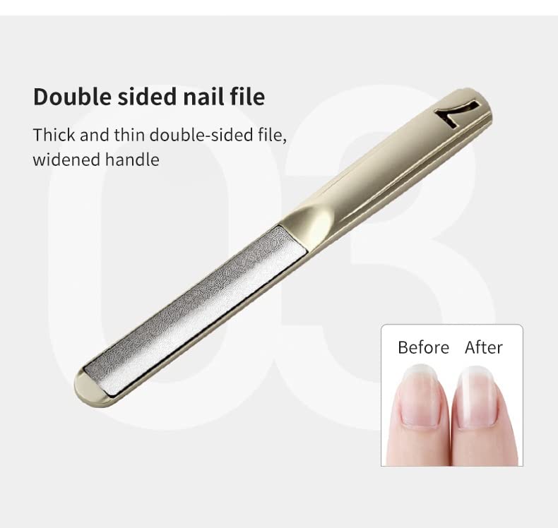 Set Professionale per Nail Art: tagliaunghie Multifunzione, Lima per Pedicure in Acciaio Inossidabile, pinzette per Ciglia.