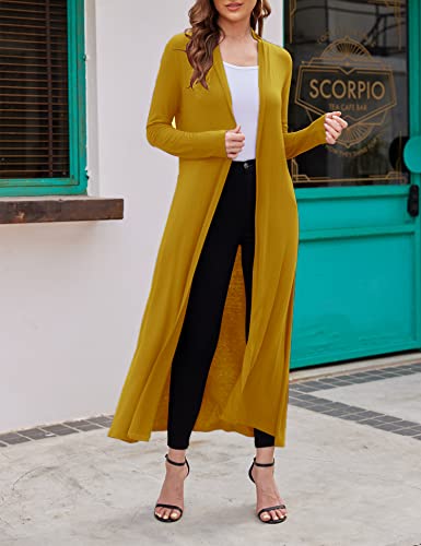 Image of Bluetime Women Floor Length Open Front Cardigan