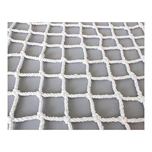 Child Safety Net Fall Protection Net Rope Stairs Cargo Net Climb Playground Rock Nylon Mesh Tree Web Outdoor Treehouse White 6mm,10cm,10 * 3M(33 * 10ft)