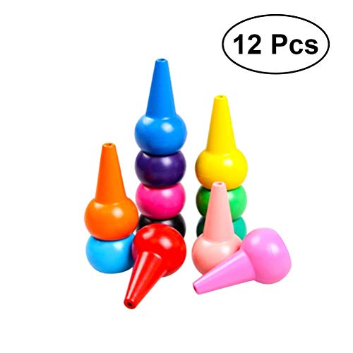 Image of ArtBee Finger Crayons For Toddlers,12 Colors Finger Paint Palm Grip Crayons,Multicolor