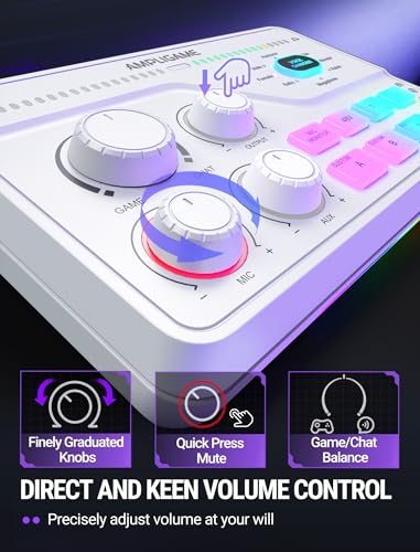 Image of FIFINE Gaming Audio Mixer and XLR Cable Bundle, Audio Setup with 7.1ch Surround Sound,RGB-Volume Control-3 EQ Modes and 10ft Male to Female XLR Cable for Streaming,Content Creator-SC8W+L9W