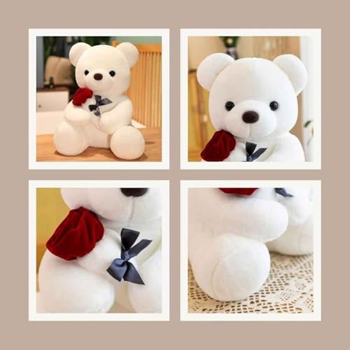 Image of DearJoy Teddy Bear with Rose 28 cm