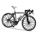 1:10 Scale Die-Cast Alloy Mini Mountain Bike Bicycle Model Toy Desktop Decoration Crafts for Cycling Lovers Bike Racers Athletes Children Boys and Girls (Black)