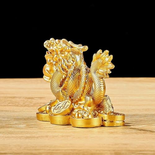 Estatua Pequeña de Dragón Feng Shui 11 cm Rojo miniatura 7