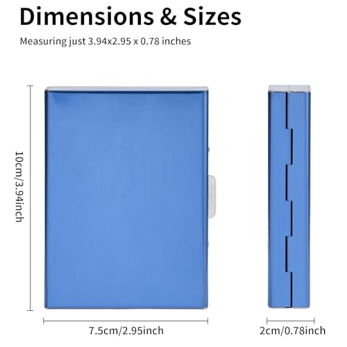 Image of Credit Card Holder Wallet Stainless Steel Card Case RFID Blocking Business Card Holder Protector for Women Men
