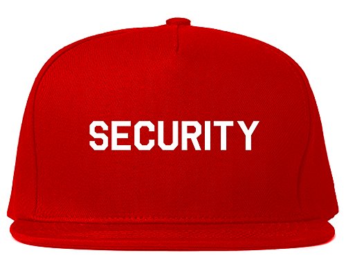 Event Security Uniform Mens Snapback Hat Cap Red