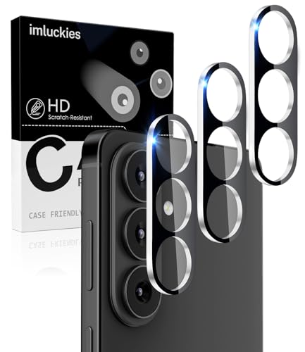 imluckies Protector de Lente de Cámara para Samsung Galaxy S26, Cristal Templado AR+AF 9H Anti Arañazos, Anti Arañazos, Accesorios de Cámara HD, 3 Unidades, Negro