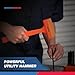 NEIKO 02849A 4 Lb Dead Blow Hammer, Neon Orange | Unibody Molded | Checkered Grip | Spark and Rebound Resistant
