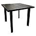 Produktbild Mojawo Bistrotisch Kunststoff 80x75cm Fiocco Anthrazit eckig Balkontisch Gartentisch Terrassentisch