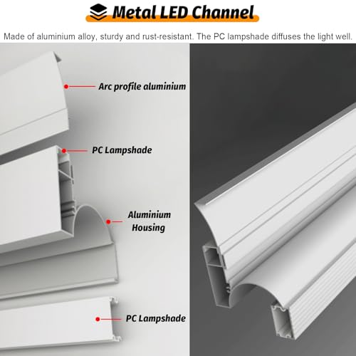 Diffuseur LED incurvé de 4m pour moulure et éclairage indirect