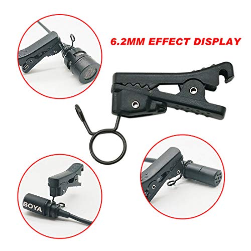 Canfon Abs Plastic Lavalier Microphone Tie Clip For All Kinds Of Omnidirectional Condenser Microphone For Sony Uwp, Saramonic, Sennheiser, Boya,Shure Lavalier Lapel Microphone, Pack Of 2 (6.2Mm) #TOP3