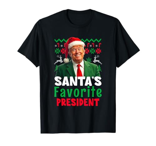 Santa's Favorite President Santa Trump Xmas Christmas Ugly Camiseta