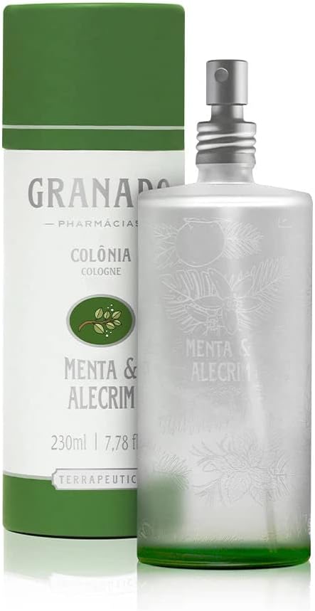 GranadoLinha Terrapeutics - Colonia Menta e Alecrim 230 Ml - (Terrapeutics Collection - Mint and Rosemary Cologne 7.78 Fl Oz)