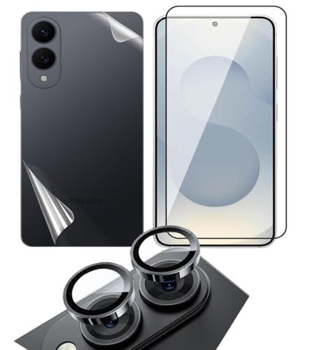 Image of FabeKee /Tempered Glass Screen Protector Compatible for Samsung Galaxy S25 Edge 5G | Front And Back Screen Guard With camera lens protector