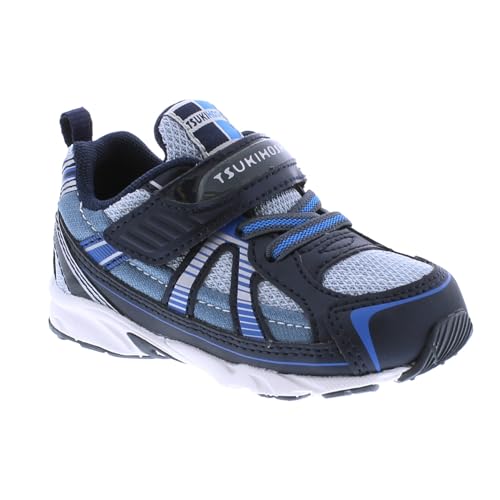 TSUKIHOSHI Storm Baby and Toddler Shoes - Strap-Closure Machine-Washable Baby Shoes with Wide Toe Box & Slip-Resistant, Non-Marking Outsoles, Ages 0-42