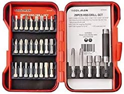 Toolman HSS Drill Set Screwdriver nut driver bits Flat Star Philips Head Extension CRV bits set CRV long bits, CRV sockets 29pcs For Heavy Duty QTH009