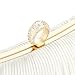 Fashion Women's Evening Bags, Artificial Silk Luxury Handbags with Chain Stylish Purses for Wedding Party (Almond)