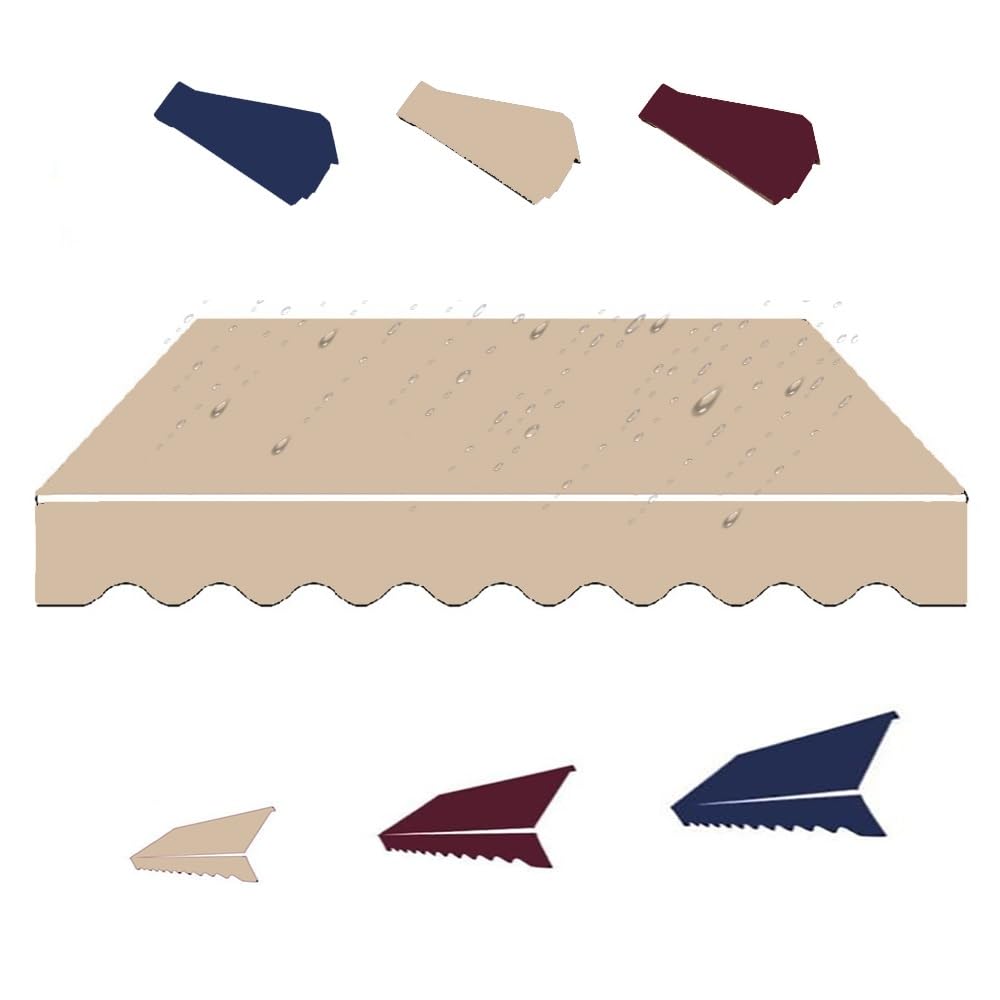 Tessuto Di Ricambio Per Retrattile Tenda Da Sole 2m 2.5m 2.8m 3m 4m 5m 7m Telo Per Tenda Da Sole Manuale Tettoia Di Ricambio Retrattile Per Balcone(Khaki,2.8x2.5m/9x8ft)