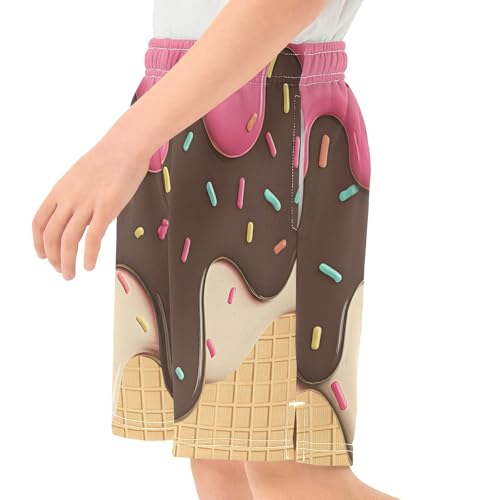 panksolu Boys Shorts Casual Athletic Shorts Elastic Waist with Pockets Teens Summer Track Shorts for Outdoor Activity 7-15Y3