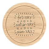 Photo Gallery fri-yay satur-yay sun-yay in legno tagliare formaggio tavola rotondo 25cm Photo Gallery fri-yay satur-yay sun-yay in legno tagliare formaggio tavola rotondo 25cm