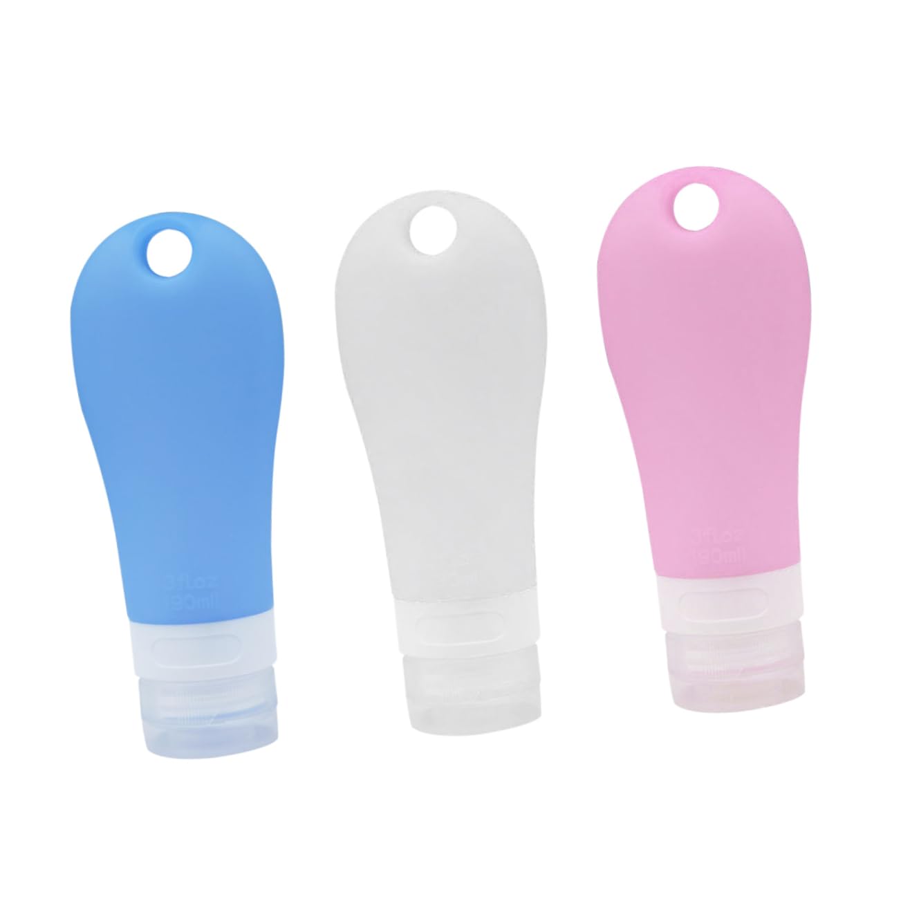 Didiseaon 9pezzi Flaconi Da Viaggio Silicone Da Contenitori Riutilizzabili Per Lozioni e Shampoo Impermeabili e Portatili Colori Blu Bianco e Rosa Per Viaggi e Attività All Aperto