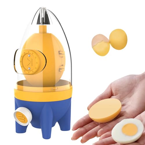 CUCUFA Egg Scrambler Manual Egg White Yolk Mixer Shaker Golden Egg Maker with Pulling Rope Egg Scrambler, Yellow