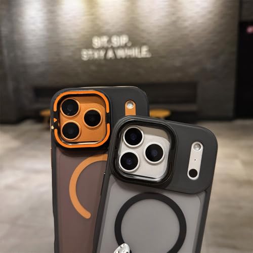 Étui rigide en métal pour iPhone 14 Pro Max rouge avec support d'objectif intégré