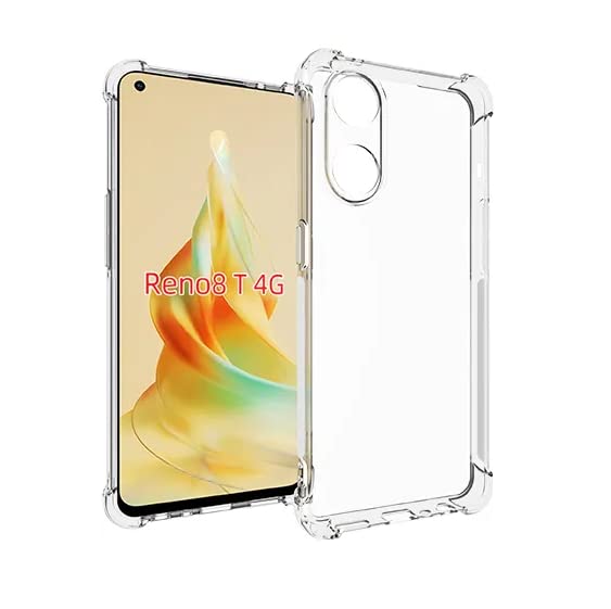 Lustree Silicone Plain Flexible Bumper Transparent Back Cover For Oppo Reno 8T 5G/ Oppo Reno8 T 5G (B0BVFYH6T3) Amazon Price History, Amazon Price Tracker