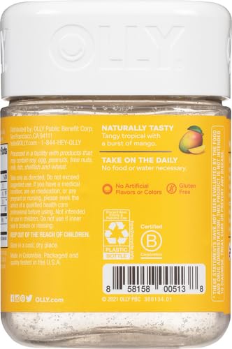 Image of OLLY Probiotic Gummy, Immune and Digestive Support, 1 Billion CFUs, Chewable Probiotic Supplement, Mango, 25 Day Supply - 50 Count (Pack of 12)