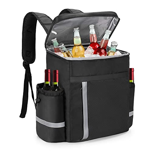 Trunab Insulated Cooler Backpack 30 Cans Soft Leak-Proof Cooler Bag, Lightweight Backpack Cooler For Lunch,Beach, Hiking, Camping, Picnic, Fishing, Travel, 30 Cans #TOP19