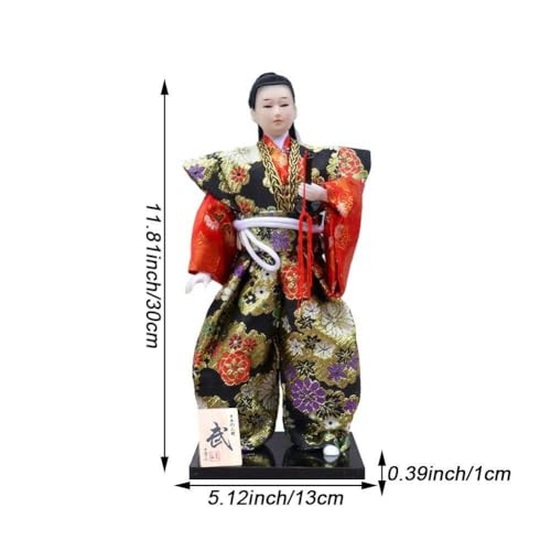 Poupées d'Art Samouraï Japonais Figurine de Collection Haut de Gamme en Kimono