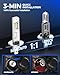 Marsauto H1 Fog Light Bulb, 600% High Bright H1 Fog Lights, 6500K White Strong Penetration, 50000 HRS+ Lifespan, Upgraded 1:1 Mni Size Led Bulb for Car, Truck, SUV, Pack of 2