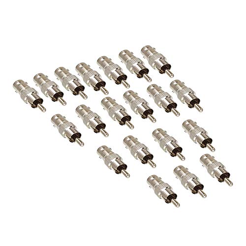 BNC Female to RCA Male Adaptor for CCTV Security Camera (20pcs)