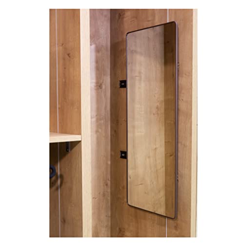 ESPEJO EXTRAIBLE para ARMARIOS y vestidores, medida 99,5cm alto y 35cm de ancho marco color moka material aluminio, espejo extraíble y giratorio 180 grados