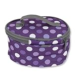 SEMPLIX Soft Reisebügeleisentasche Polka Dots Schutzhülle für Mini-Reisebügeleisen, stoßdämpfend, hitzebeständiges Innenfutter, mit Tragegriff (Purple)