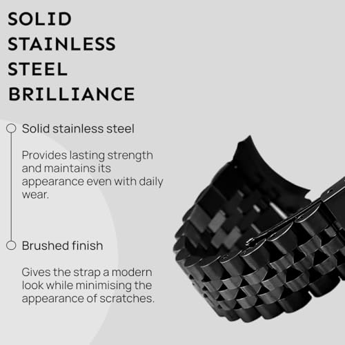 Image of WAMD Solid Stainless Steel Curved Jubilee-Style Watch Straps