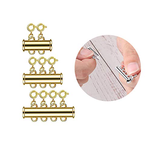 HEALLILY Fecho de Bloqueio Deslizante Multi Vertentes Fechos de Tubo de Deslizamento Conector Colar