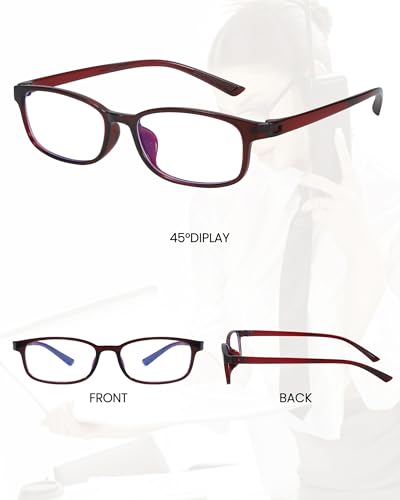 Image of SODQW Office-Siren Bayonetta Glasses Women Rectangle Blue Light Blocking Trendy Fake Glasses Non Prescription Eyewear