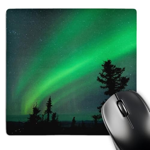 3drose Danita Delimont ? Northern Lights ? US , AK , Fairbanks�B���I�ȃJ�[�e����Aurora Borealis�̕\���B ? �}�E�X�p�b�h( MP _ 278431 _ 1 )