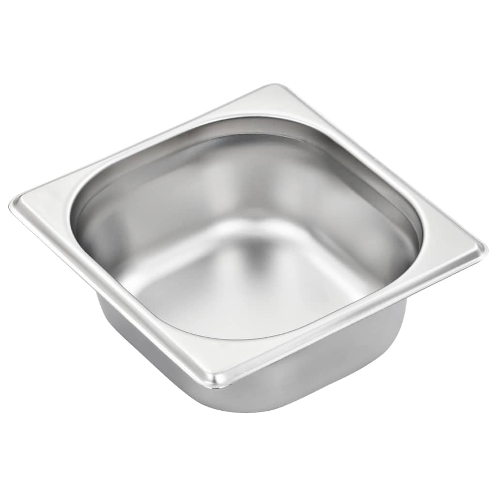 12 recipientes apilables de acero inoxidable GN 1/6 de 65 mm, para gastronomía, cocina, buffet, catering, uso para mostrador caliente y bain-marie