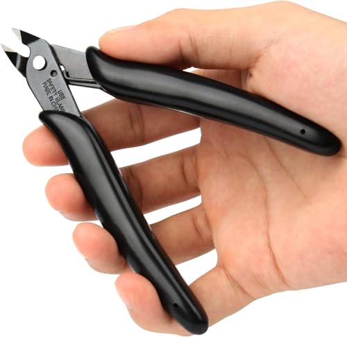 BOENFU Small Wire Cutter 5 Inches Wire Snips Jewellery Wire Cutters Flush Cut Nippers Precision Small Side Cutting Pliers for 3D Print, Plastic Models, Jewellery, Electronics, Black 5 BOENFU Small Wire Cutter 5 Inches Wire Snips Jewellery Wire Cutters Flush Cut Nippers Precision Small Side Cutting Pliers for 3D Print, Plastic Models, Jewellery, Electronics, Black - Image 5