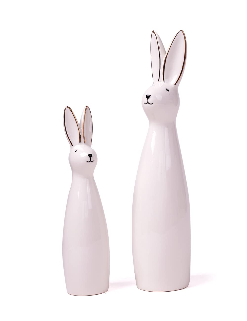 Figurine lapin en céramique SEINHIJO 29cm lot de 2 statues de décoration moderne pour intérieur