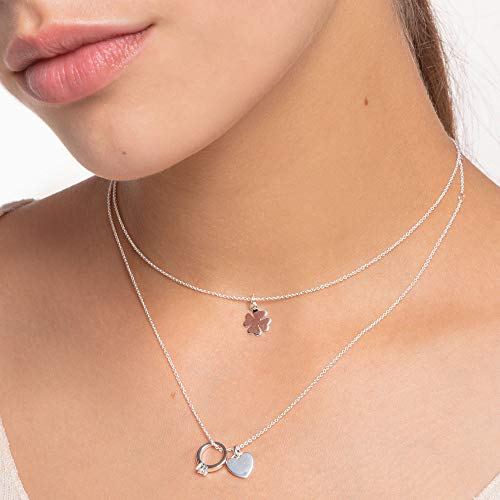 Thomas Sabo Collana Da Donna In Argento Sterling 925 Con Quadrifoglio, Lunghezza 38-45 Cm, 38,00-45,00 Cm, Argento Sterling - 2