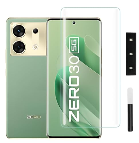 Image of MACLEN Ultra Premium HD Adavnced Glue UV Curved Tempered Glass for Infinix Zero 30 5G | With HD clearity full curved edge protection and Installation Kit